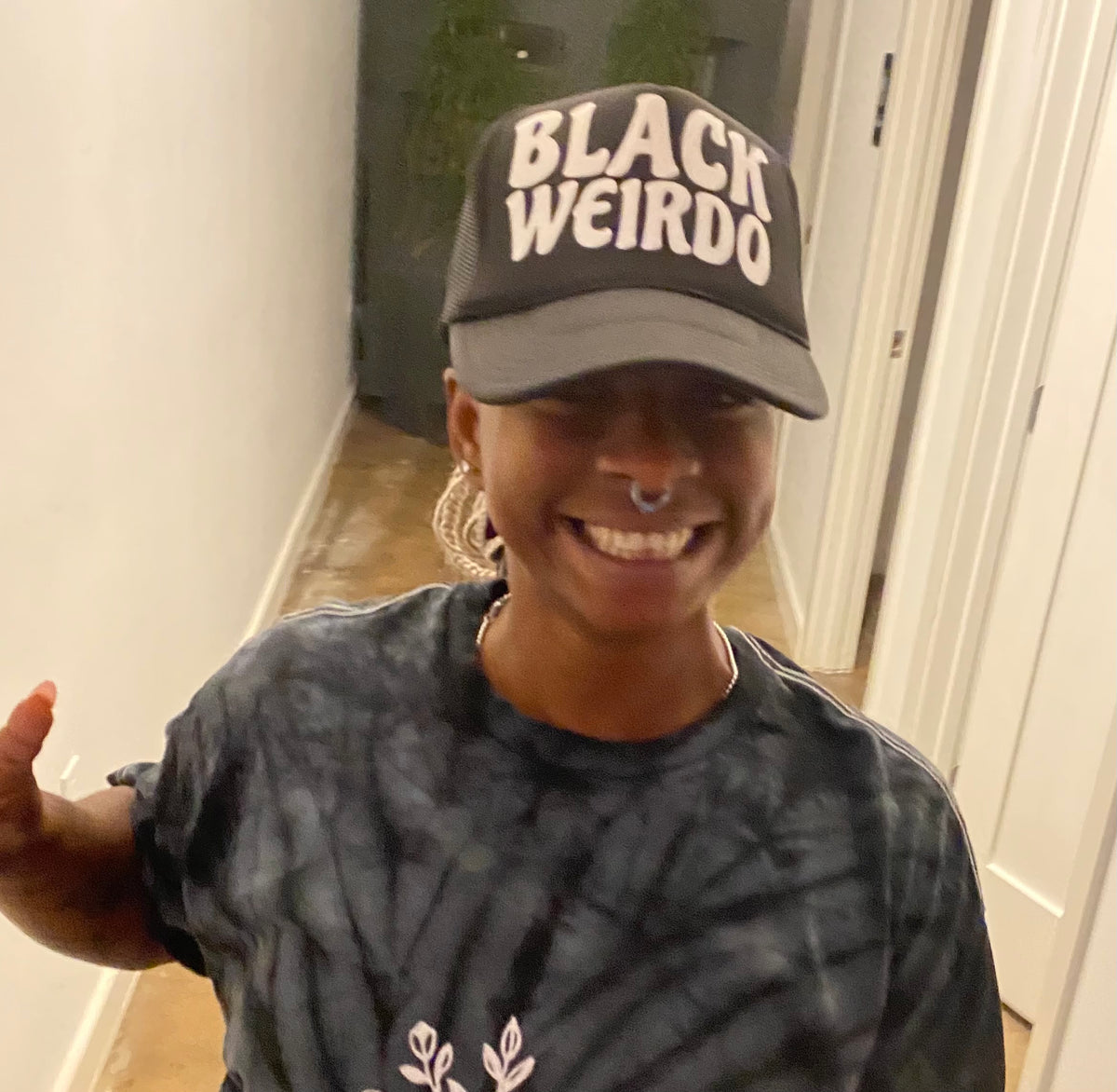 Black Weirdo Trucker Hat – Carla Sue